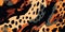 Leopard leather. Leather texture background. Leopard skin texture.