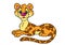 Leopard lies rest animal illustration cartoon