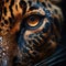 leopard macro closeup detailed eye with glare