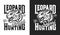 Leopard mascot, hunting safari sport t-shirt print