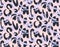 Leopard Mid Century retro violet pink navy pastel design, fashion Modern Art design for paper, cover, fabric, interior decor,