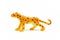 Leopard model isolated on white background, animal toys plastic