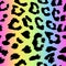 Leopard pattern design in rainbow colors
