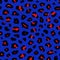 Leopard print pattern. Vector seamless background. Neon red and blue color