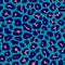 Leopard print pattern. Vector seamless texture, trendy neon colors, retro style