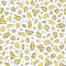 Leopard print. Seamless pattern. Repeating animal spot. Yellow graphic background. Repeated skin jaguar design prints. Texture