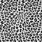 Leopard seamless pattern of animal skin in black and white