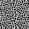 Leopard seamless pattern of animal skin in black and white