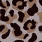 Leopard seamless pattern in knitted style. Jacquard cheetah fur background