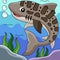 Leopard Shark Colored Cartoon Illustration