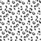 Leopard skin seamless pattern. Monochrome wild cat camouflage. Black and white color texture