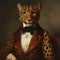 Leopard in a Suit - Victorian 1800s Style (AI-Generated)