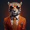 Leopard In Sunglasses: A Bold And Colorful Zbrush 3d Portrait