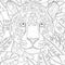 Leopard among tropical leaves. Animal.Coloring book antistress for children and adults.