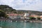 Lepanto, Greece - July 18, 2019: The port of the Greek town