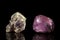 Lepidolite, uncut and Tumble finishing