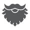 Leprechaun beard glyph icon, st patrick`s day and holiday, santa beard sign, vector graphics, a solid pattern on a white