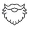 Leprechaun beard line icon, st patrick`s day and holiday, santa beard sign, vector graphics, a linear pattern on a white