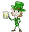 Leprechaun with beer