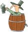Leprechaun In A Beer Barrel