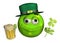 Leprechaun Emoticon with Beer - with clipping path