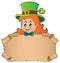 Leprechaun girl holding parchment 1