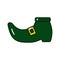 leprechaun green boot flat style icon