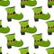 Leprechaun Green Shoe Seamless Pattern