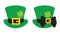 Leprechaun Green Top Hat with Clover