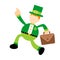 leprechaun happy worker office cartoon doodle flat design vector illustration