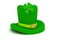 Leprechaun hat with four-leaf clover