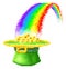 Leprechaun Hat Rainbow 8 Bit Pixel Art Icon