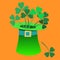 Leprechaun hat with a Shamrock inside Patrick day