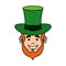 Leprechaun head saint patrick character