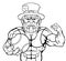 Leprechaun Holding Baseball Ball Sports Mascot