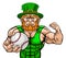 Leprechaun Holding Baseball Ball Sports Mascot