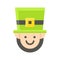 Leprechaun icon, Saint patrick`s day related vector