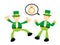 leprechaun pick clock time cartoon doodle flat design vector illustration