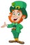 Leprechaun presenting