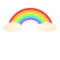 Leprechaun rainbow icon, cartoon style