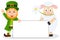 Leprechaun & Sheep Patrick s Day Banner