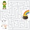 Leprechaun, Sheep, Pot Gold Maze for Kids