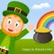 Leprechaun Smiling and Greeting Card