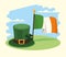 leprechaun tophat with ireland flag