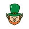 leprechaun with tophat st patricks day icon