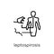 Leptospirosis icon. Trendy modern flat linear vector Leptospirosis icon on white background from thin line Diseases collection