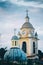 LERICI, ITALY - JUNE 19, 2016: Top of local religious building (Parrocchia della NativitÃ  di Maria a S. Terenzo) with clock and