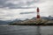 Les Eclaireurs Red and white lighthouse - Beagle Channel, Ushuaia, Argentina