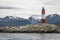 Les Eclaireurs Red and white lighthouse - Beagle Channel, Ushuaia, Argentina