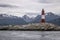 Les Eclaireurs Red and white lighthouse - Beagle Channel, Ushuaia, Argentina